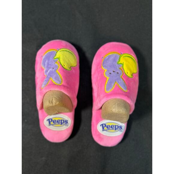 Girls Pink Peeps House Slippers, Size 13-1 - Picture 2 of 6
